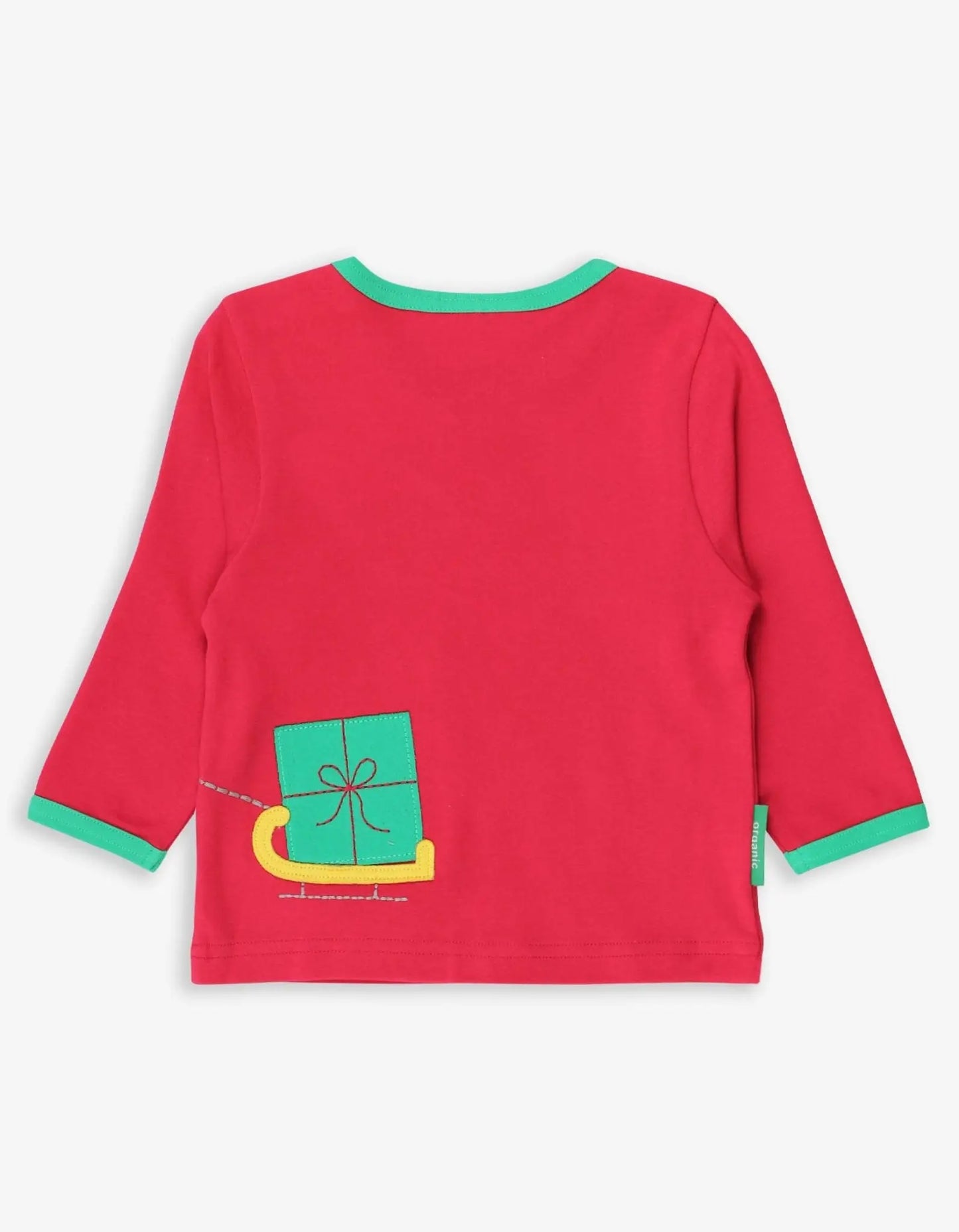 Organic Penguins' Christmas Applique Long-Sleeved T-Shirt Toby Tiger