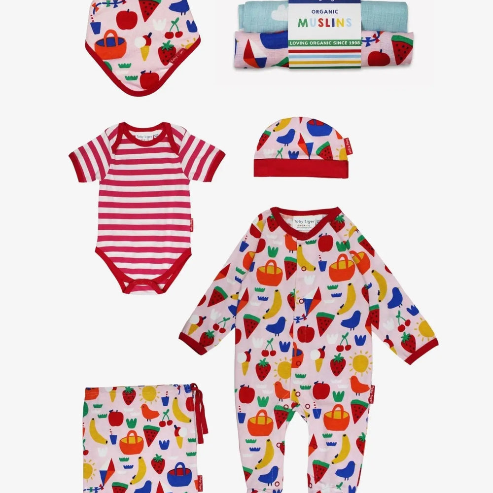 Organic Picnic Print Baby Bundle Toby Tiger