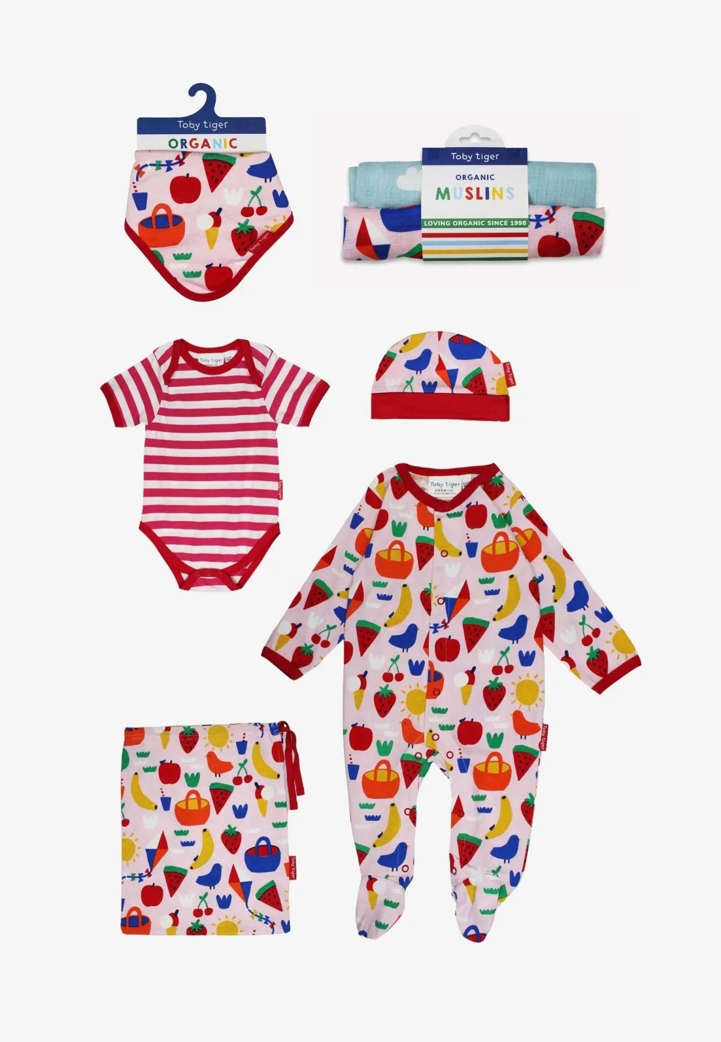 Organic Picnic Print Baby Bundle Toby Tiger