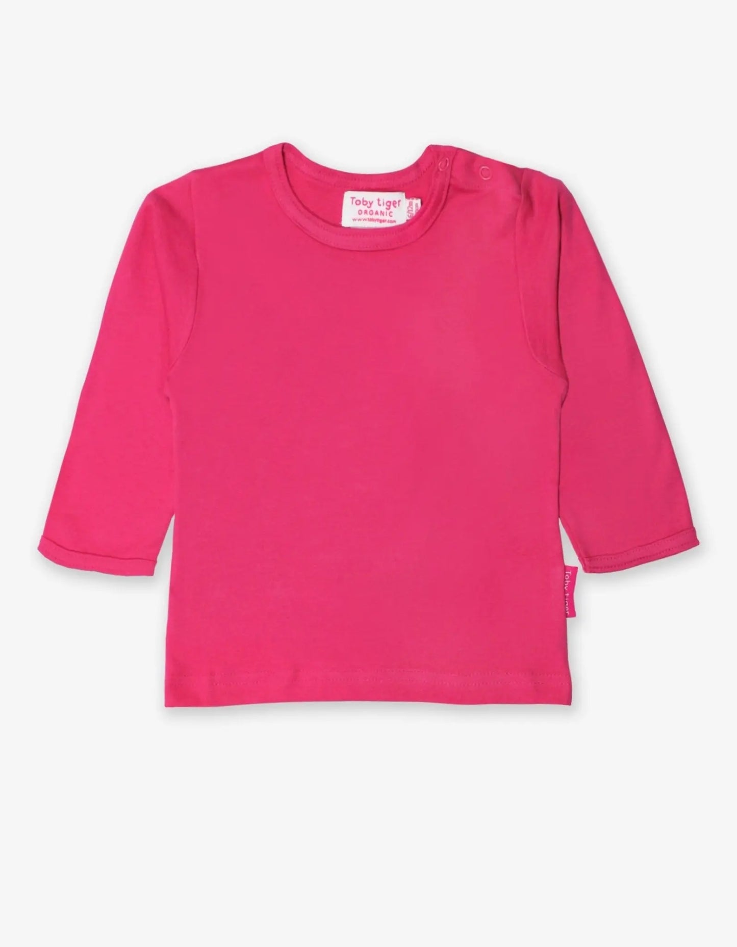 Organic Pink Basic Long-Sleeved T-Shirt Toby Tiger