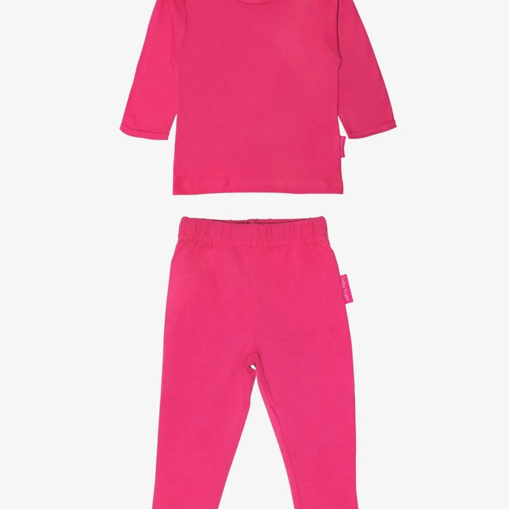 Organic Pink Basic Long-Sleeved T-Shirt & Leggings Bundle Toby Tiger