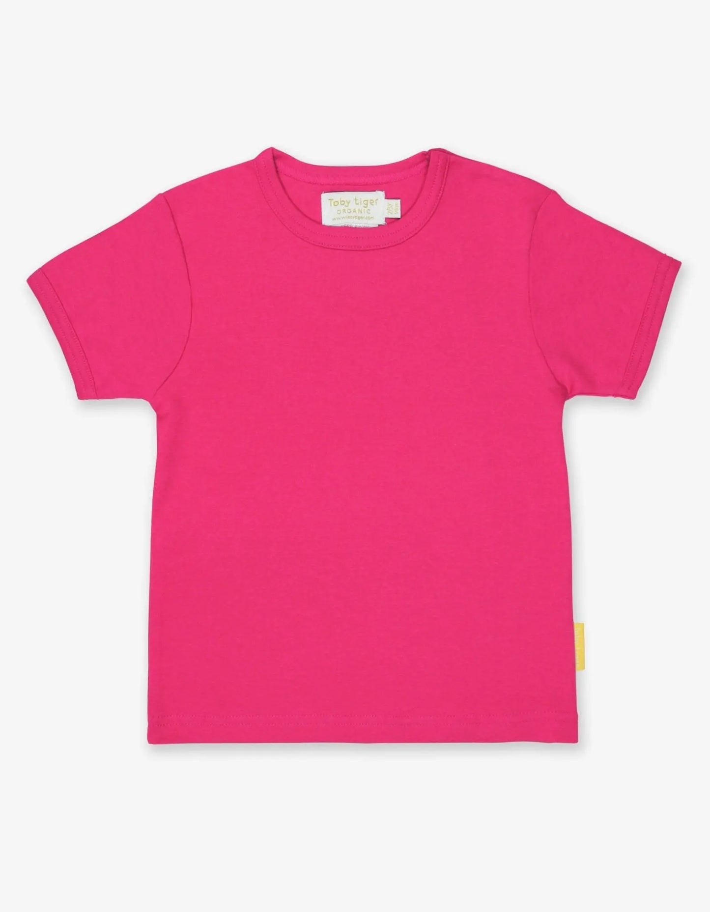 Organic Pink Basic Short-Sleeved T-Shirt Toby Tiger