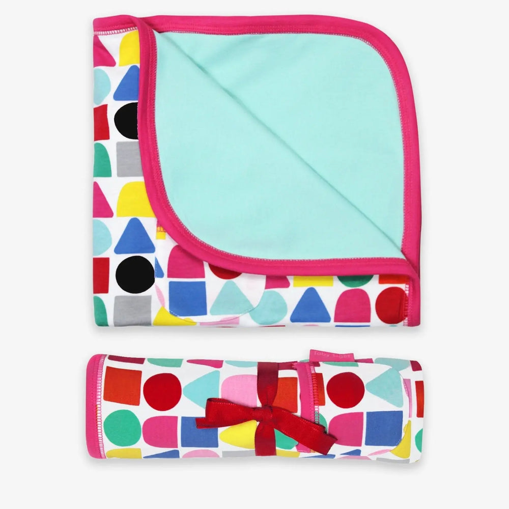 Organic Pink Building Block Blanket Toby Tiger