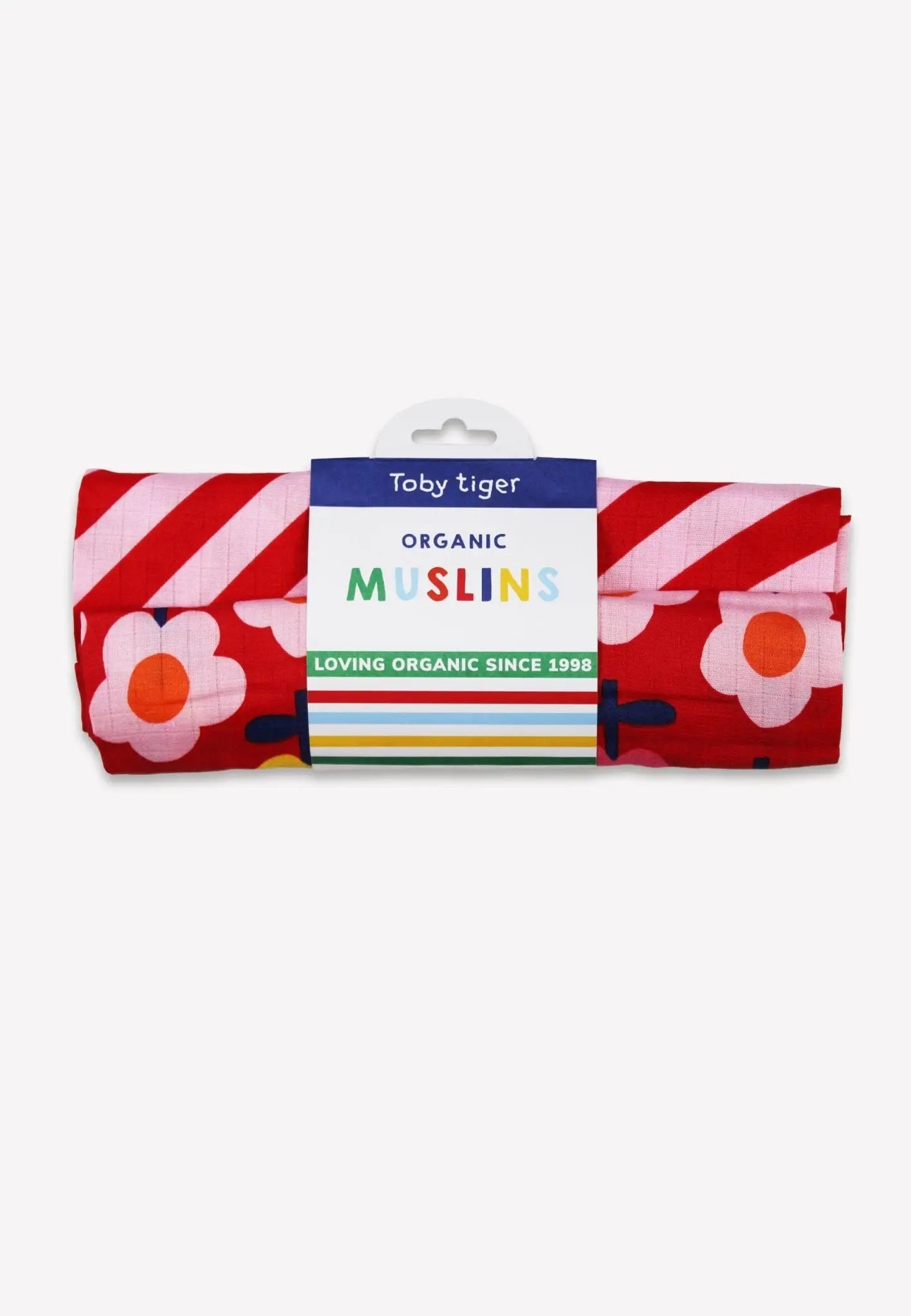 Organic Pink Flower Muslin 2-Pack Toby Tiger