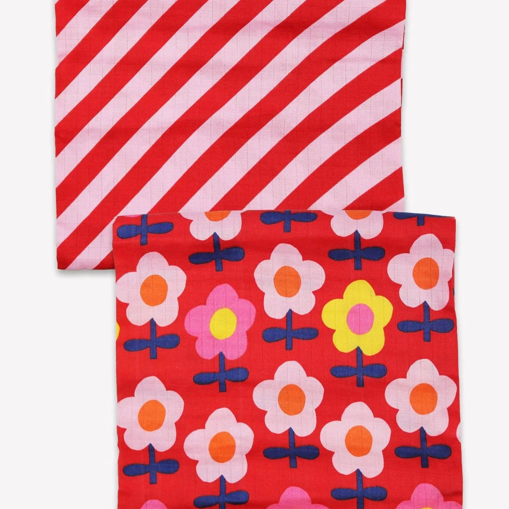 Organic Pink Flower Muslin 2-Pack Toby Tiger