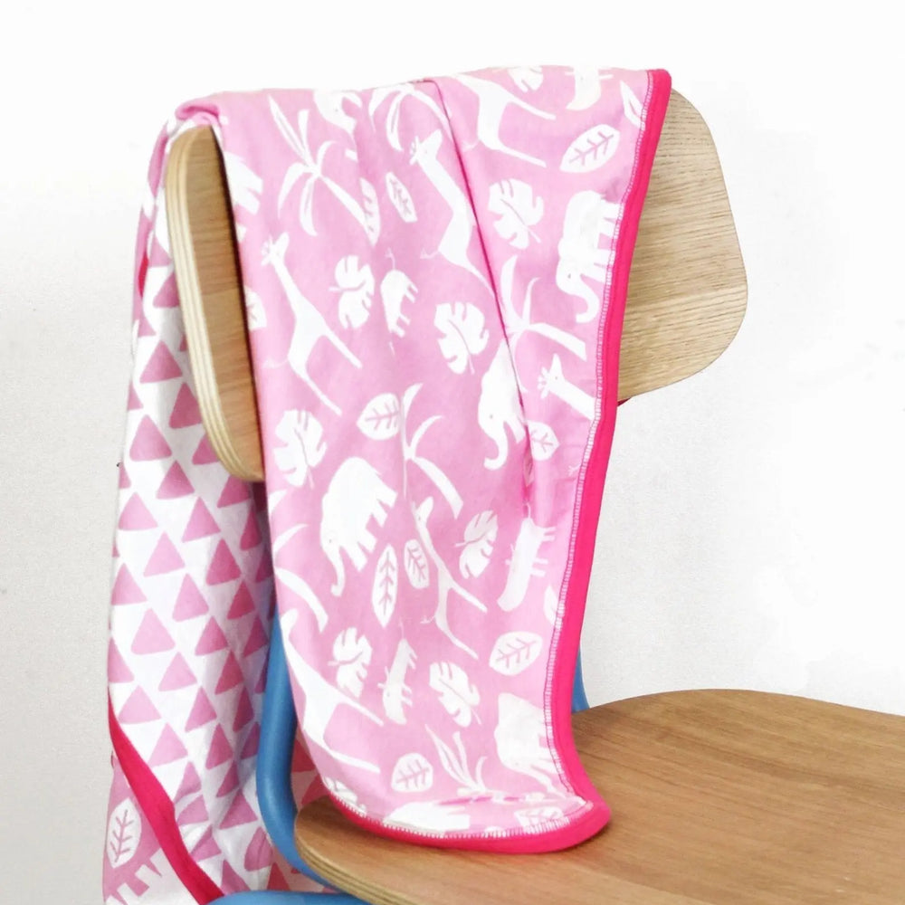 Organic Pink Jungle Blanket Toby Tiger