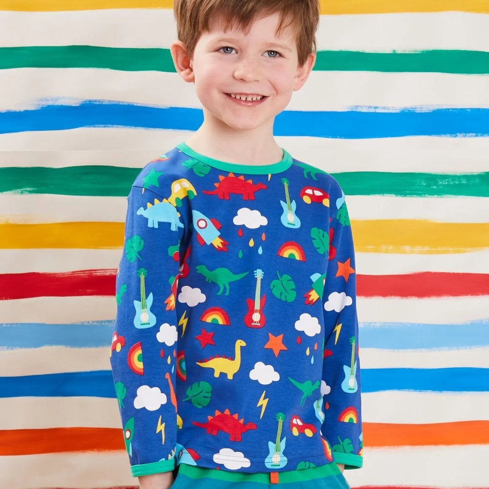 Organic Playtime Mix-Up Print Long-Sleeved T-Shirt Toby Tiger