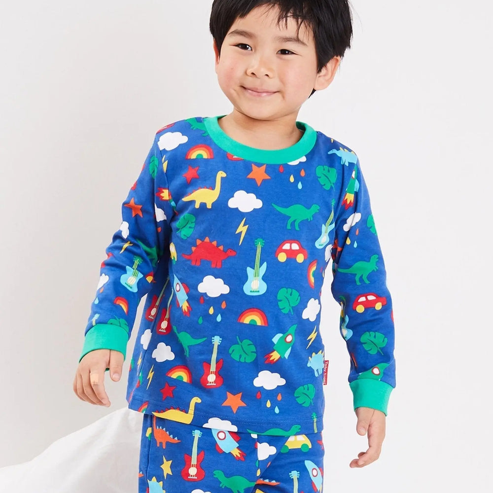 Organic Playtime Mix-Up Print Pyjamas Toby Tiger