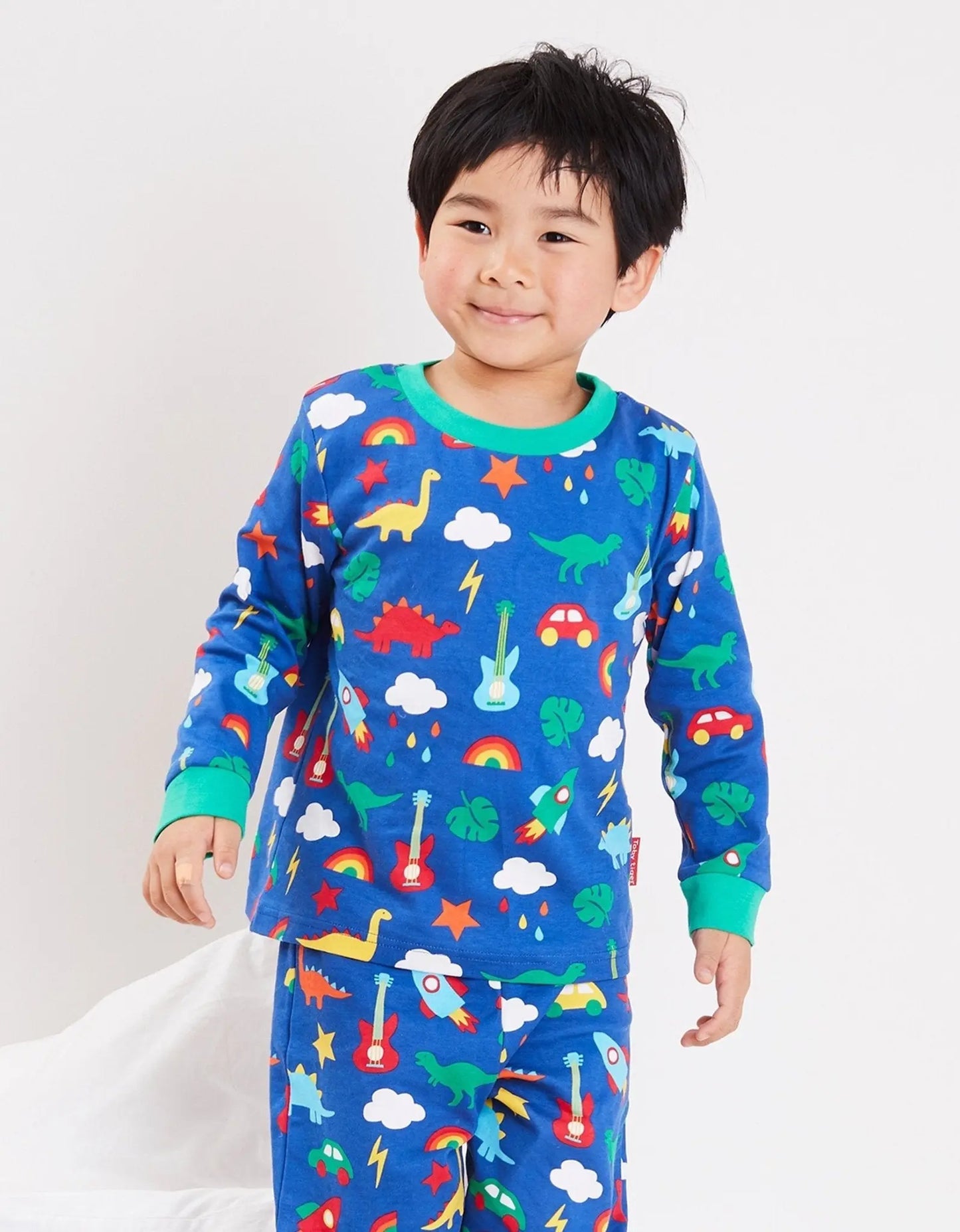 Organic Playtime Mix-Up Print Pyjamas Toby Tiger