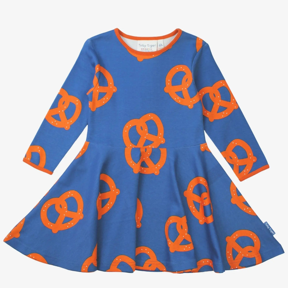 Organic Pretzel Print Skater Dress Toby Tiger