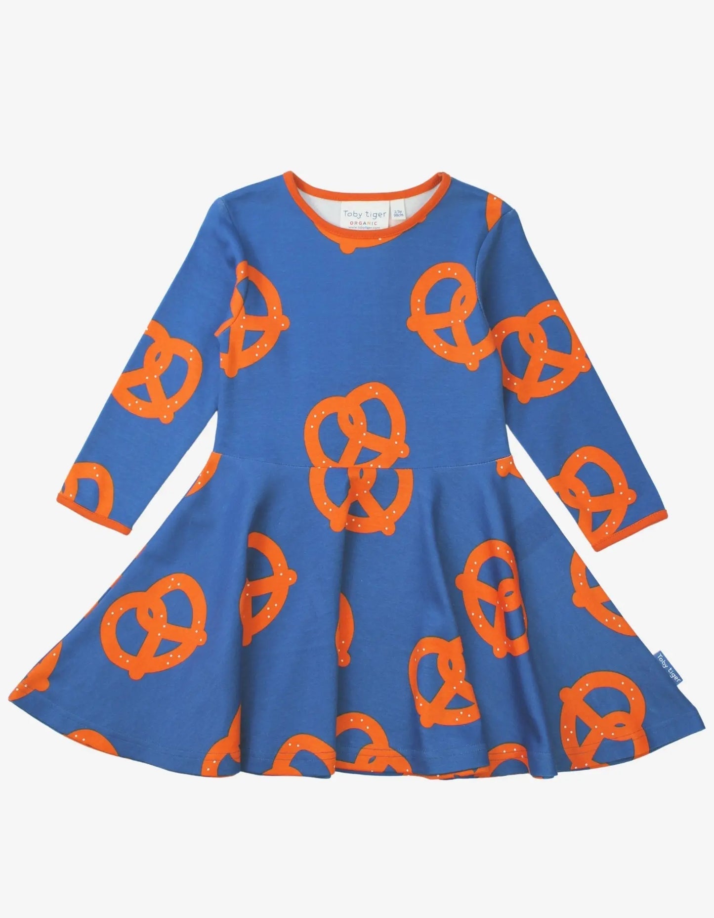 Organic Pretzel Print Skater Dress Toby Tiger
