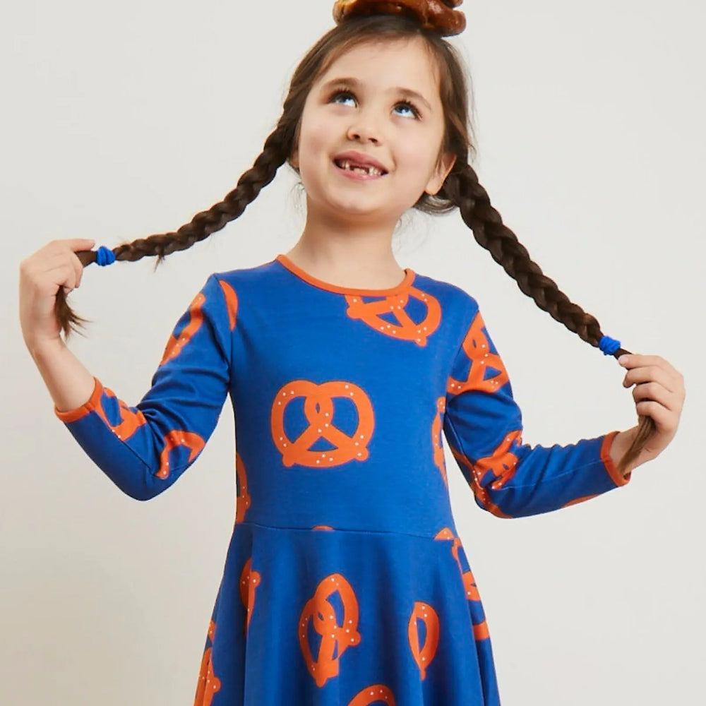 Organic Pretzel Print Skater Dress Toby Tiger