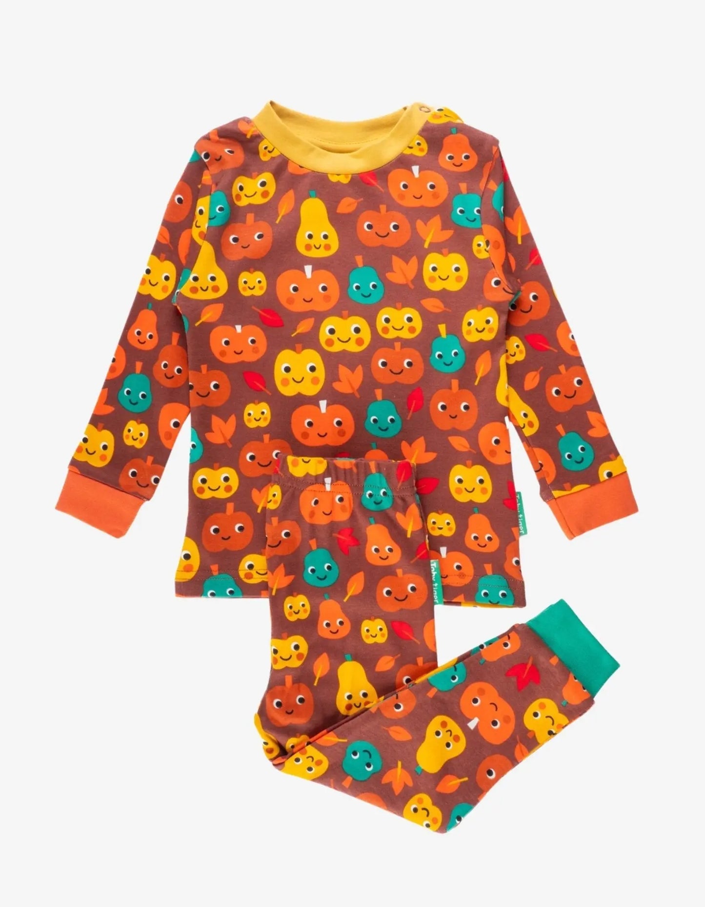 Organic Pumpkin Print Pyjamas Toby Tiger