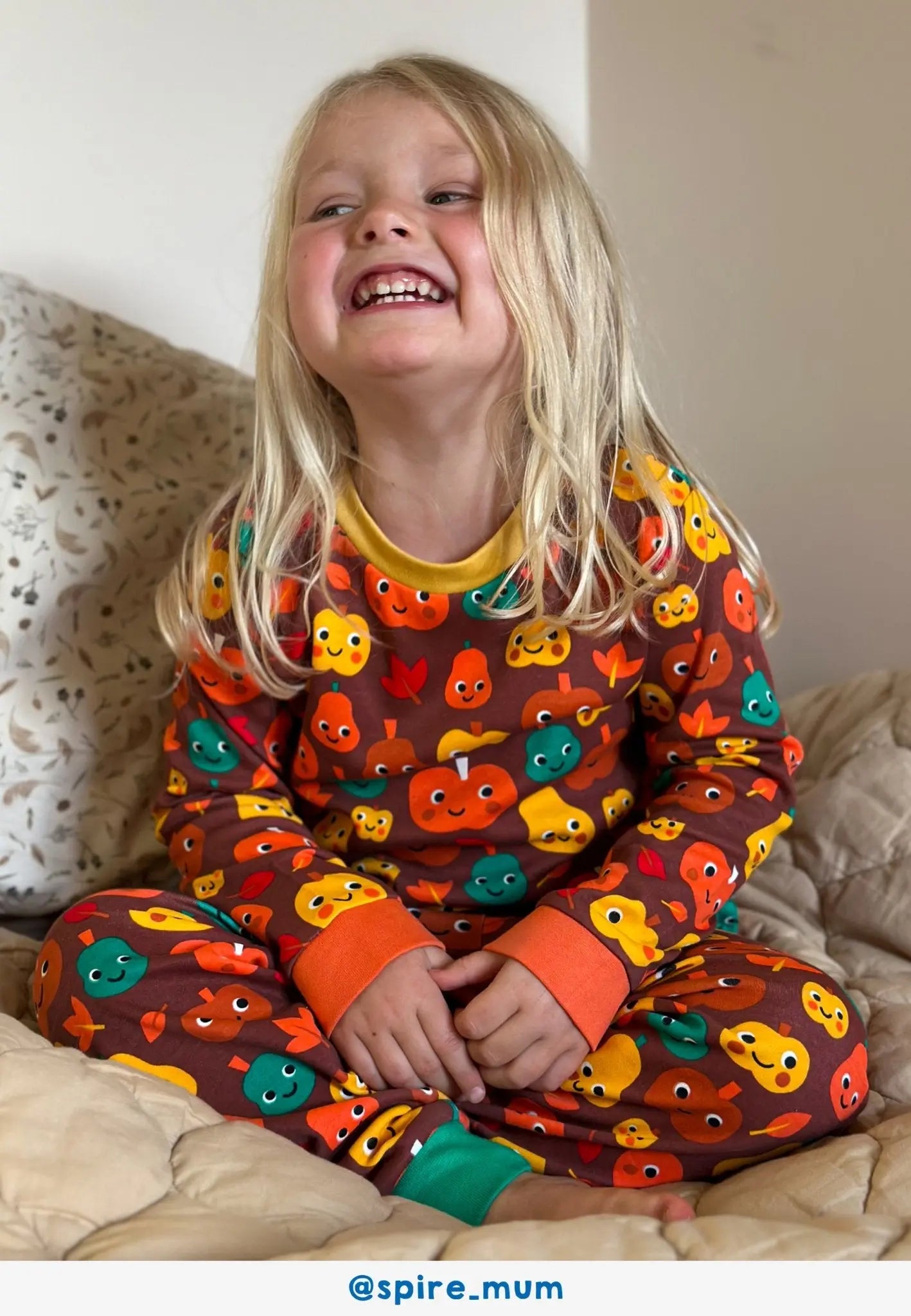 Organic Pumpkin Print Pyjamas Toby Tiger