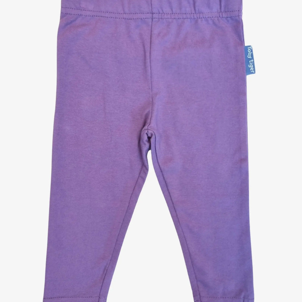 Organic Purple Basic Leggings Toby Tiger