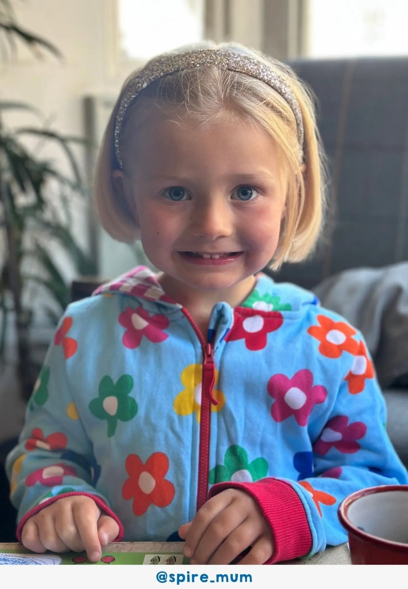Organic Rainbow Bloom Print Hoodie Toby Tiger