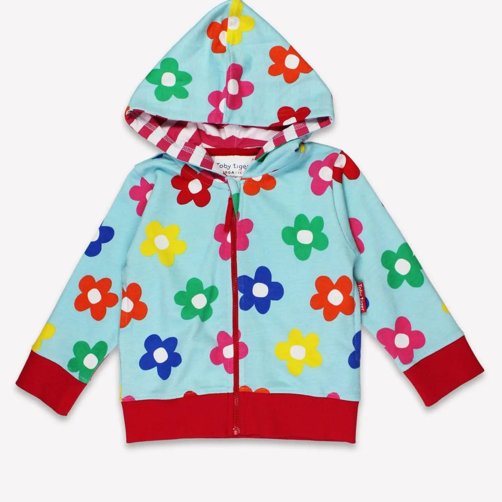 Organic Rainbow Bloom Print Hoodie Toby Tiger