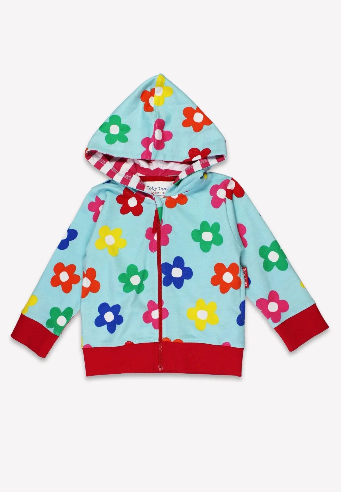 Organic Rainbow Bloom Print Hoodie Toby Tiger