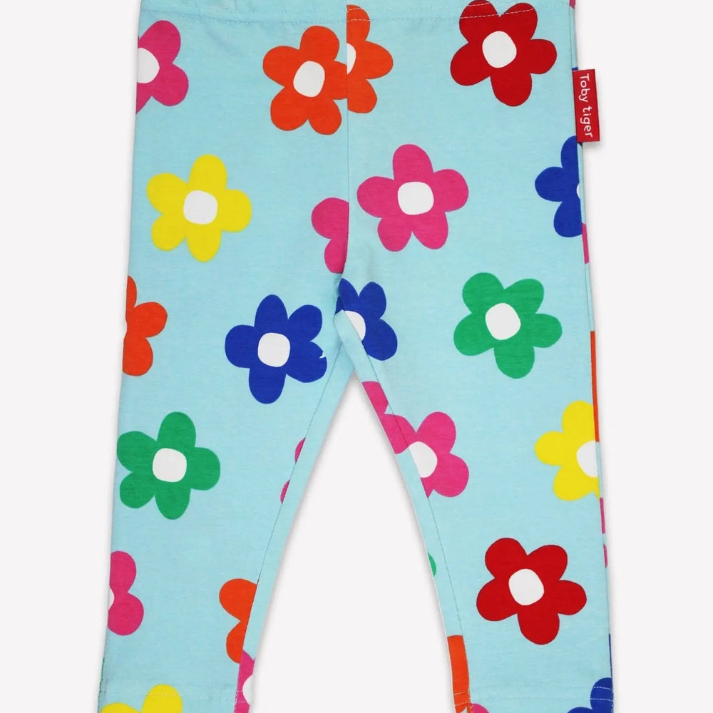 Organic Rainbow Bloom Print Leggings Toby Tiger