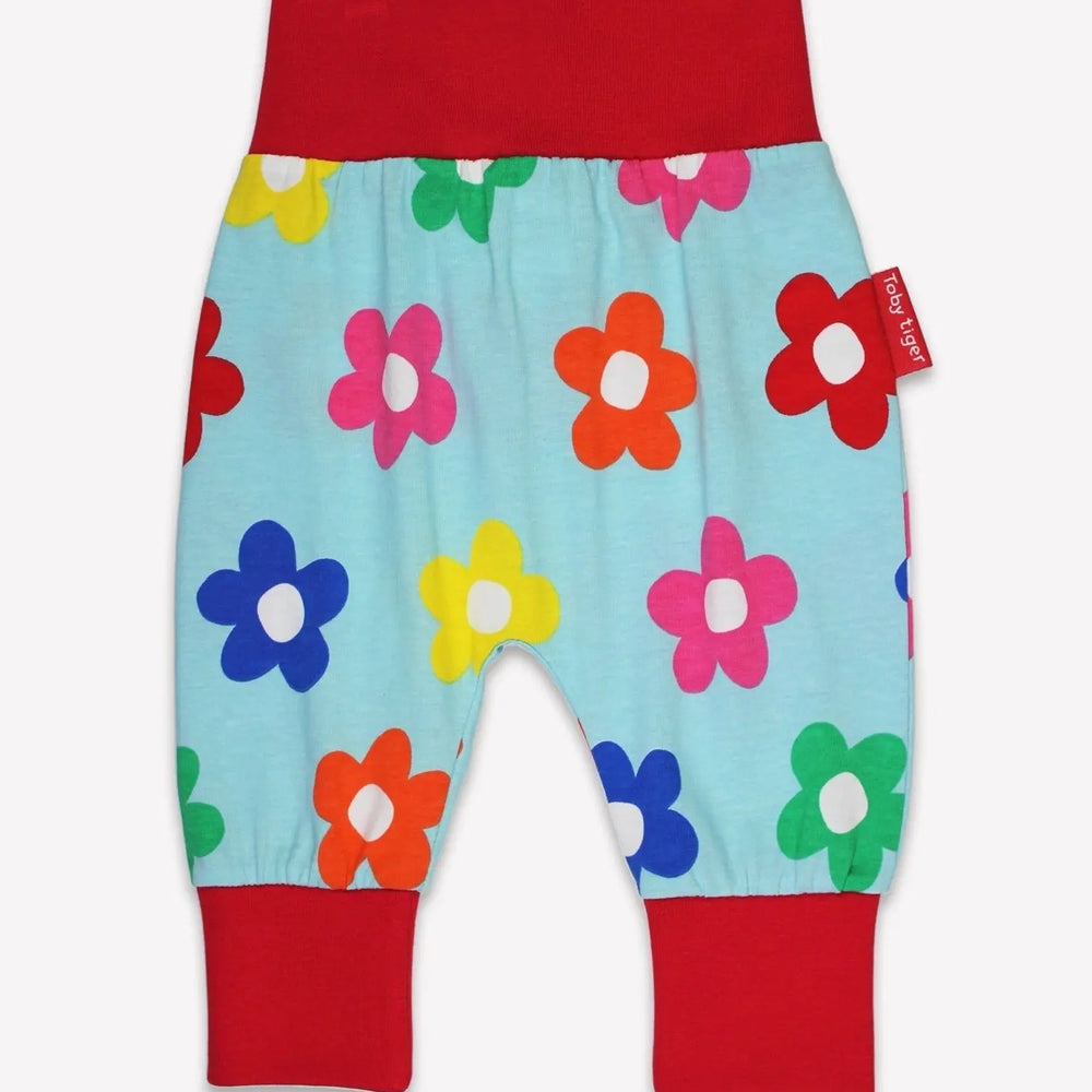 Organic Rainbow Bloom Print Yoga Pants Toby Tiger