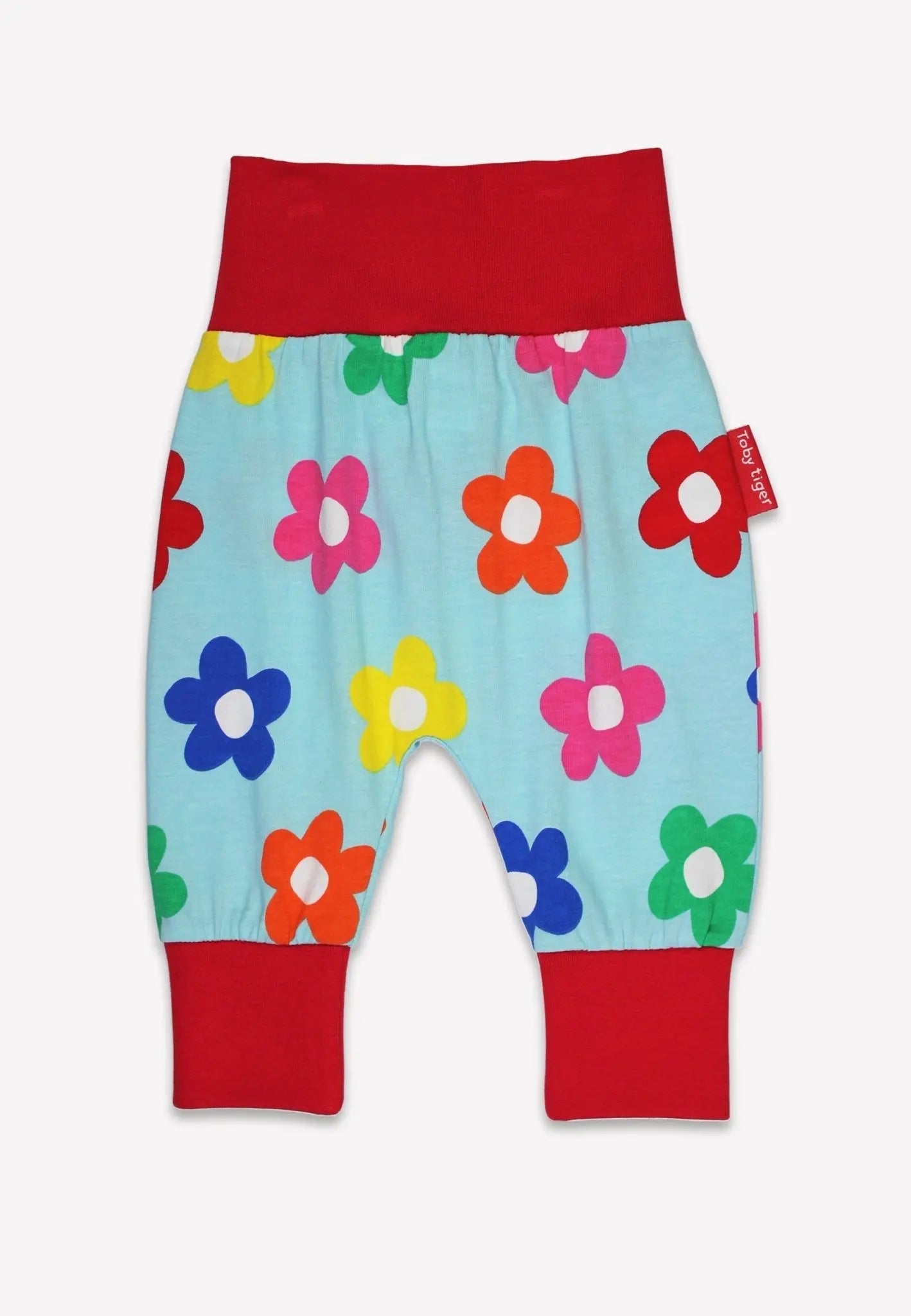 Organic Rainbow Bloom Print Yoga Pants Toby Tiger