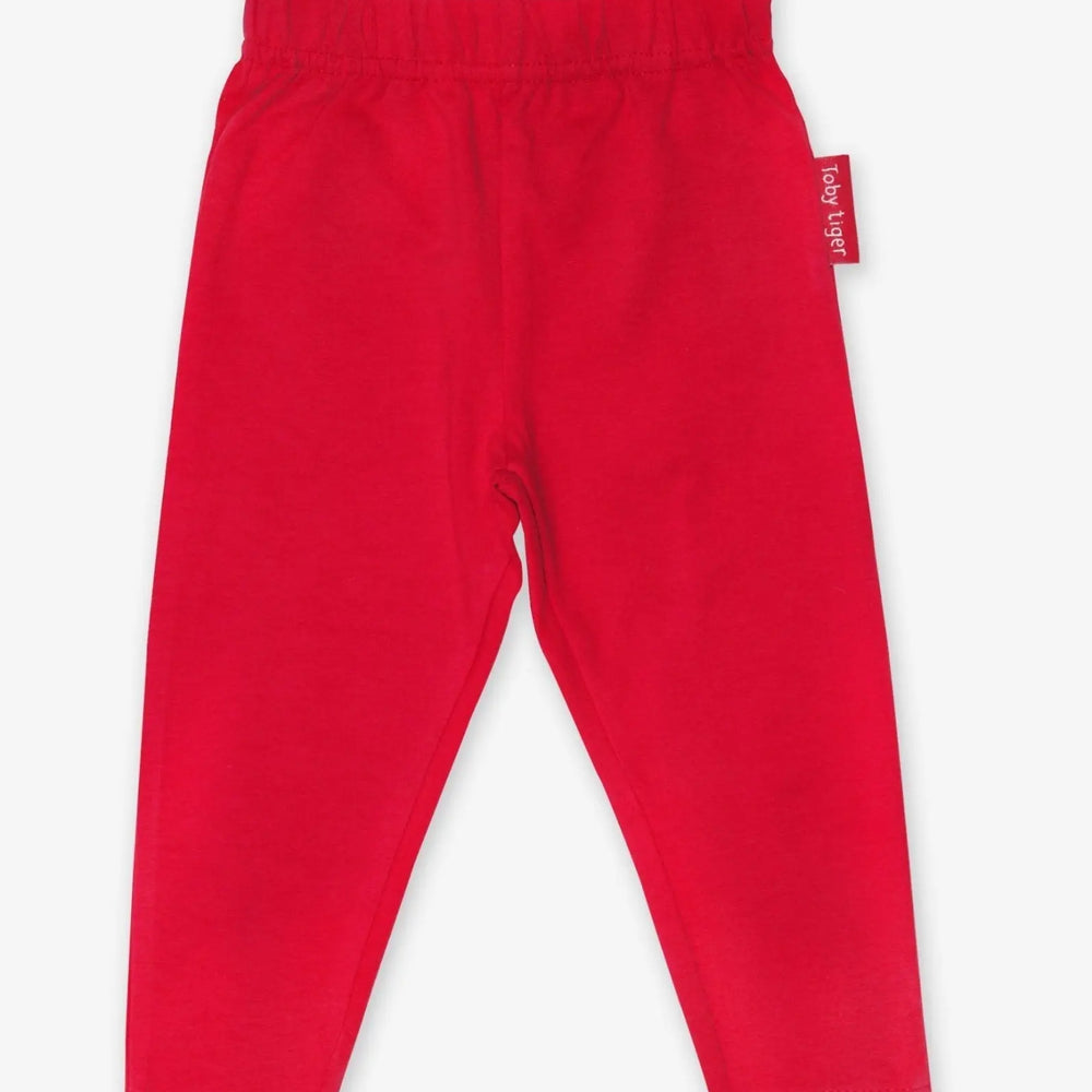 Organic Red Basic Leggings Toby Tiger