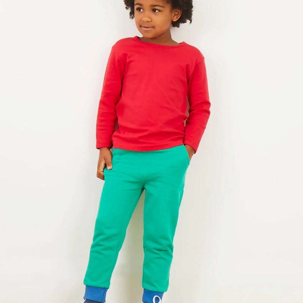 Organic Red Basic Long-Sleeved T-Shirt Toby Tiger