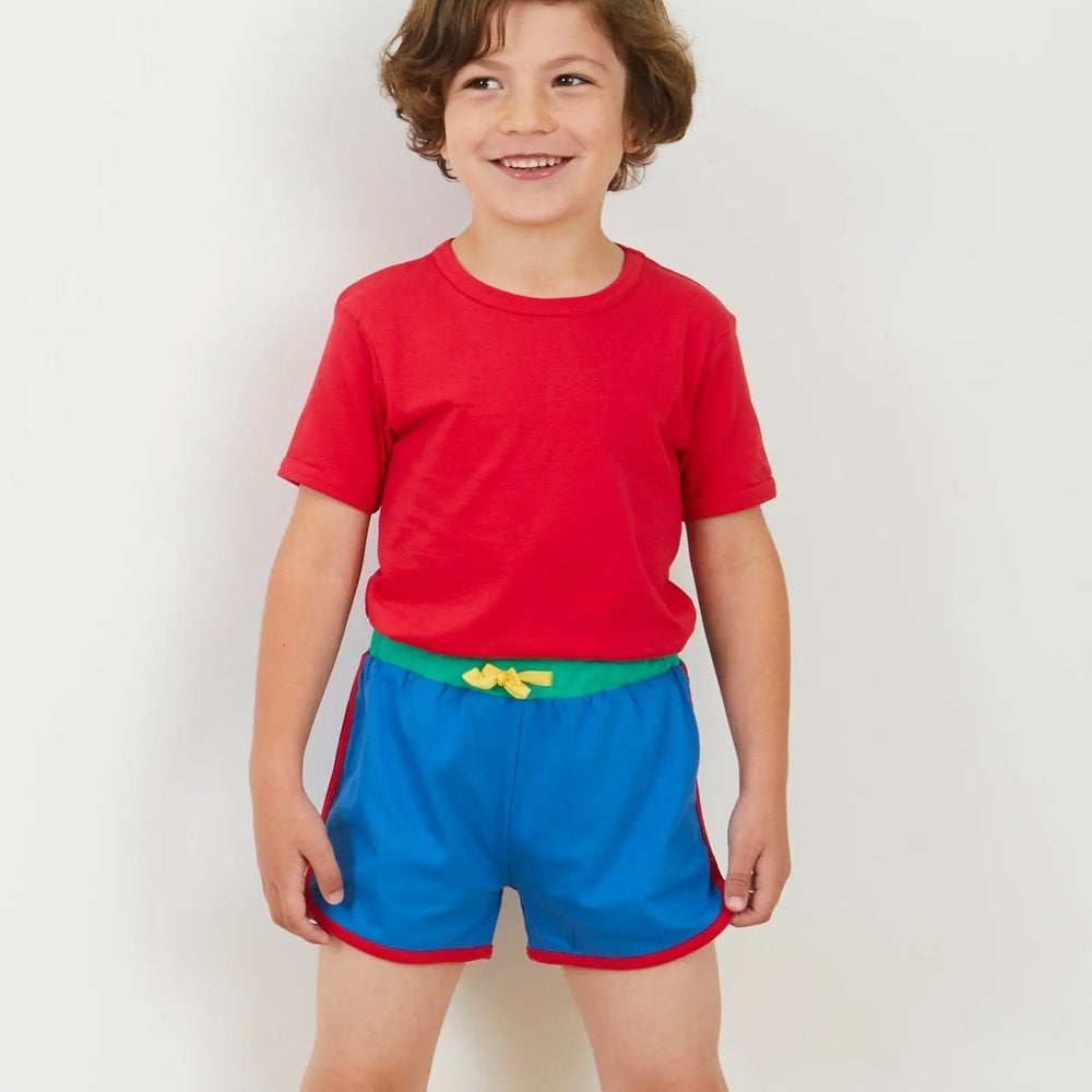 Organic Red Basic Short-Sleeved T-Shirt Toby Tiger