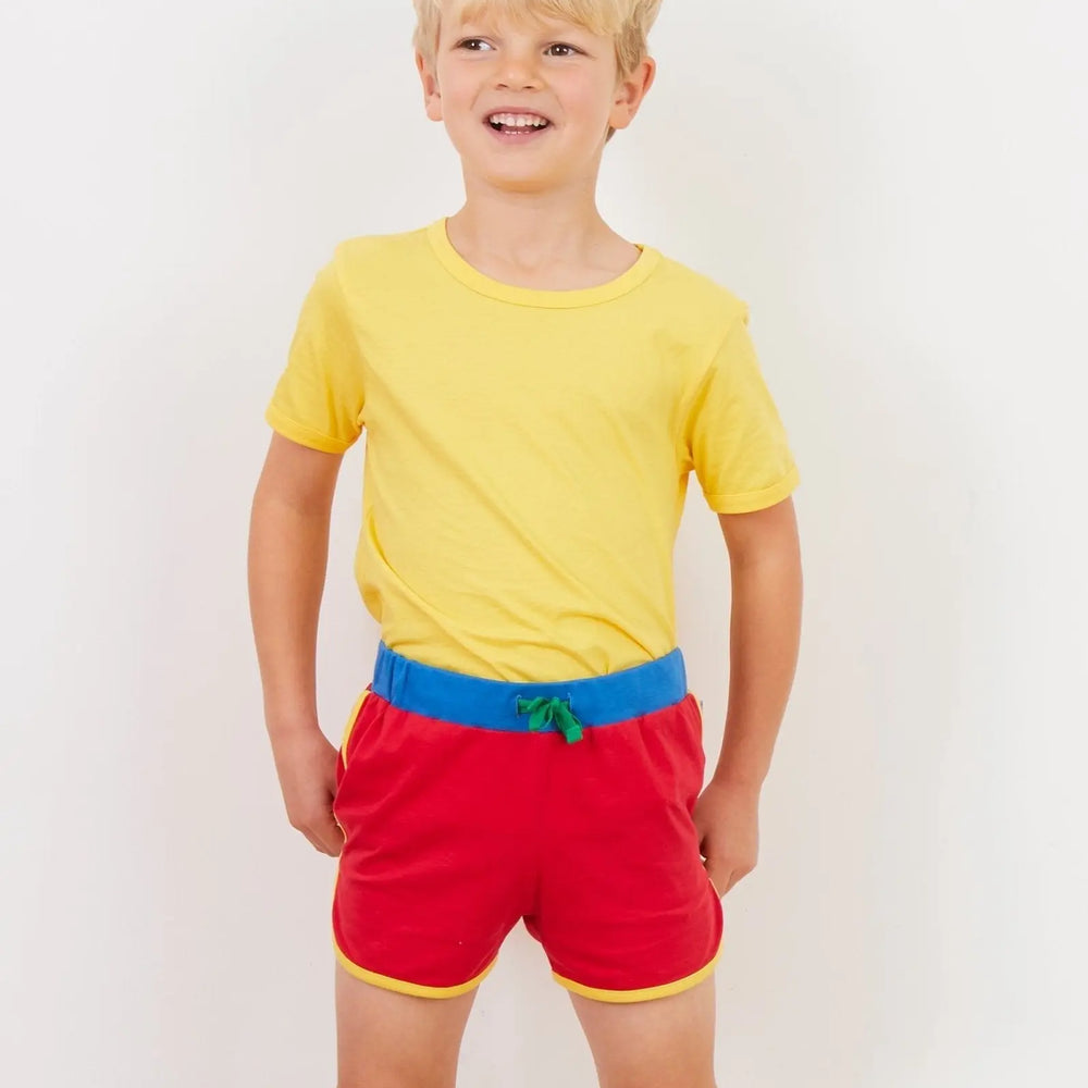 Organic Red Running Shorts Toby Tiger