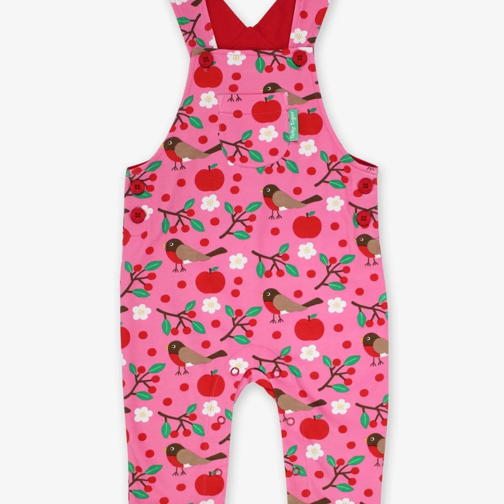 Organic Robin Print Dungarees Toby Tiger