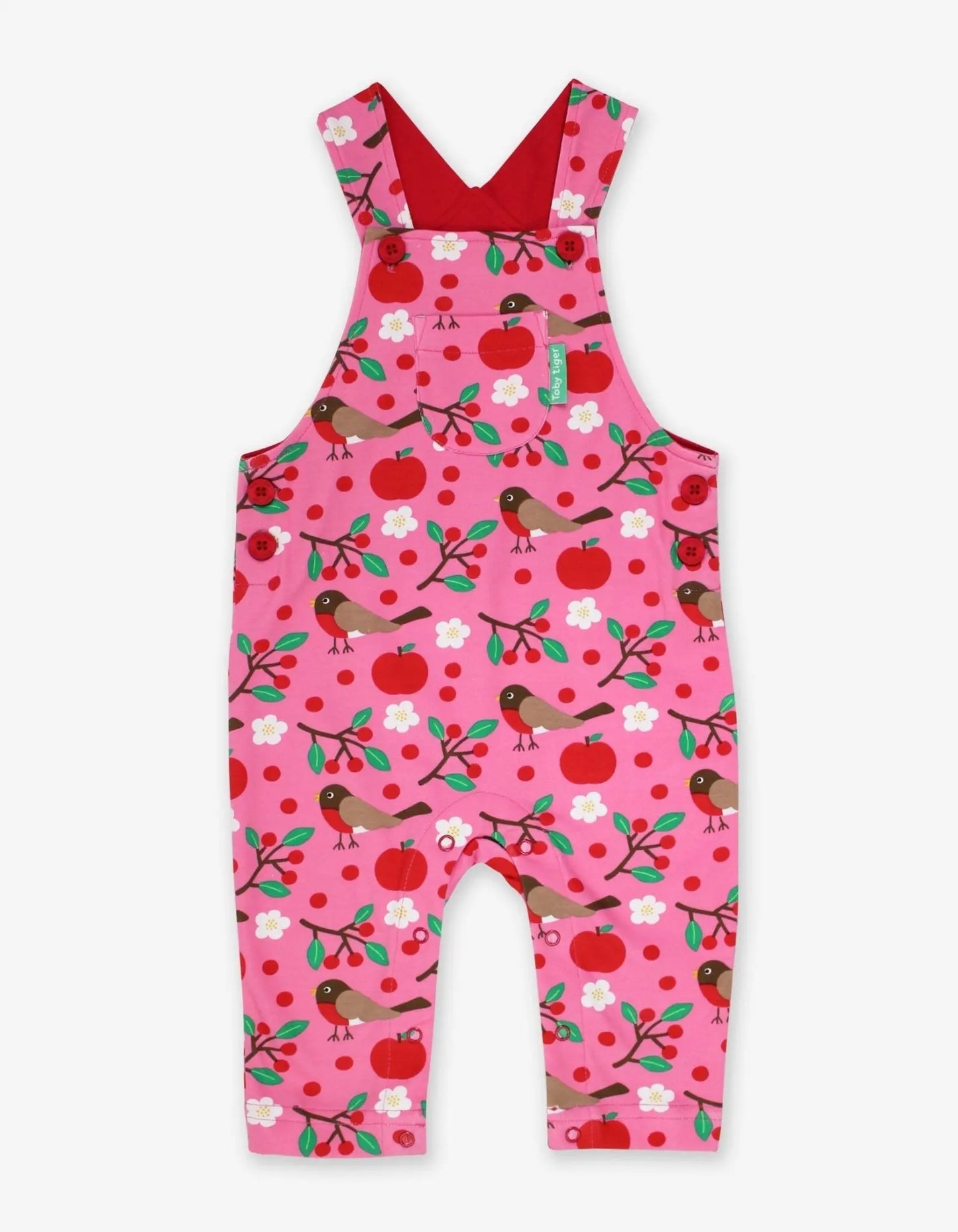 Organic Robin Print Dungarees Toby Tiger