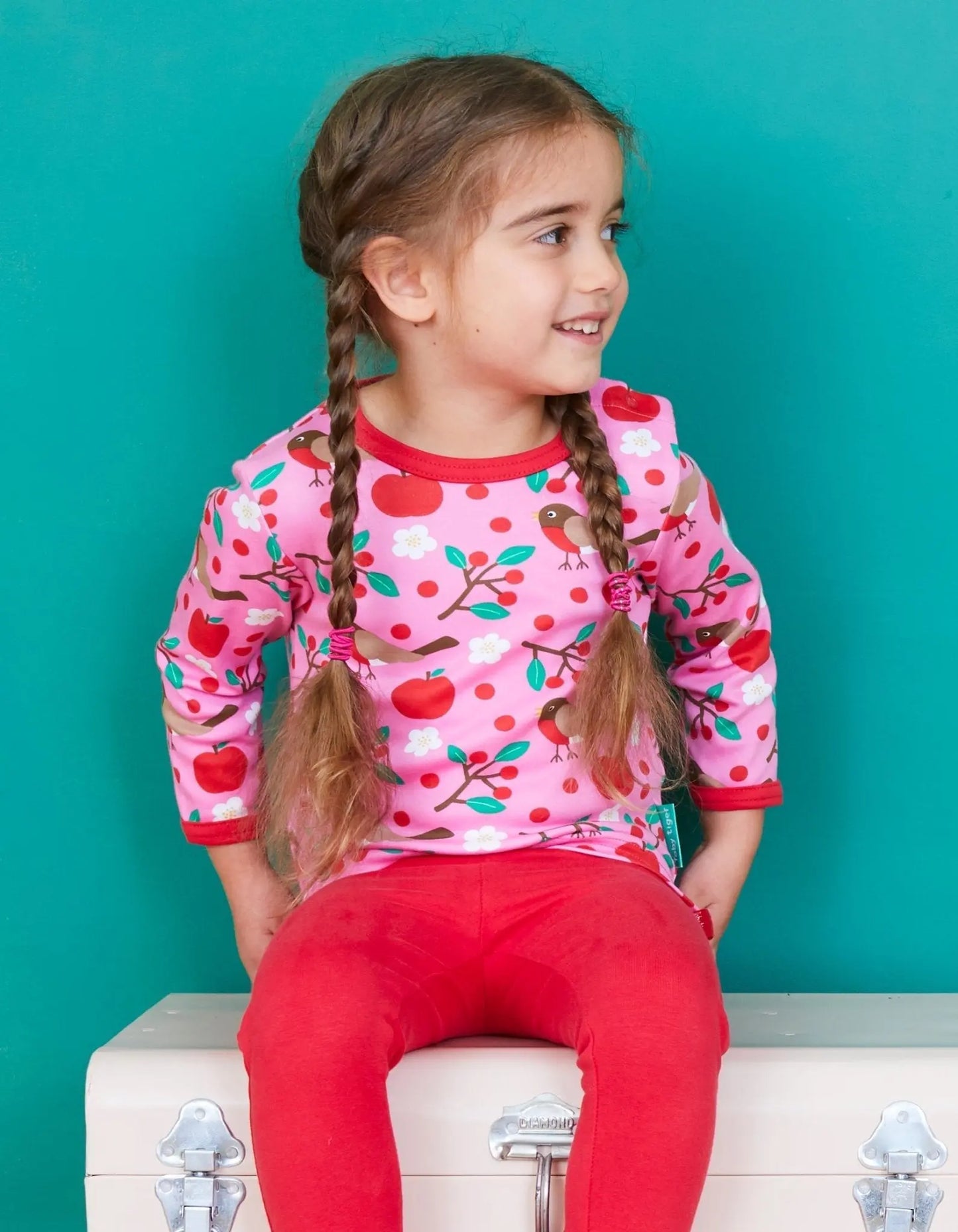 Organic Robin Print Long-Sleeved T-Shirt Toby Tiger