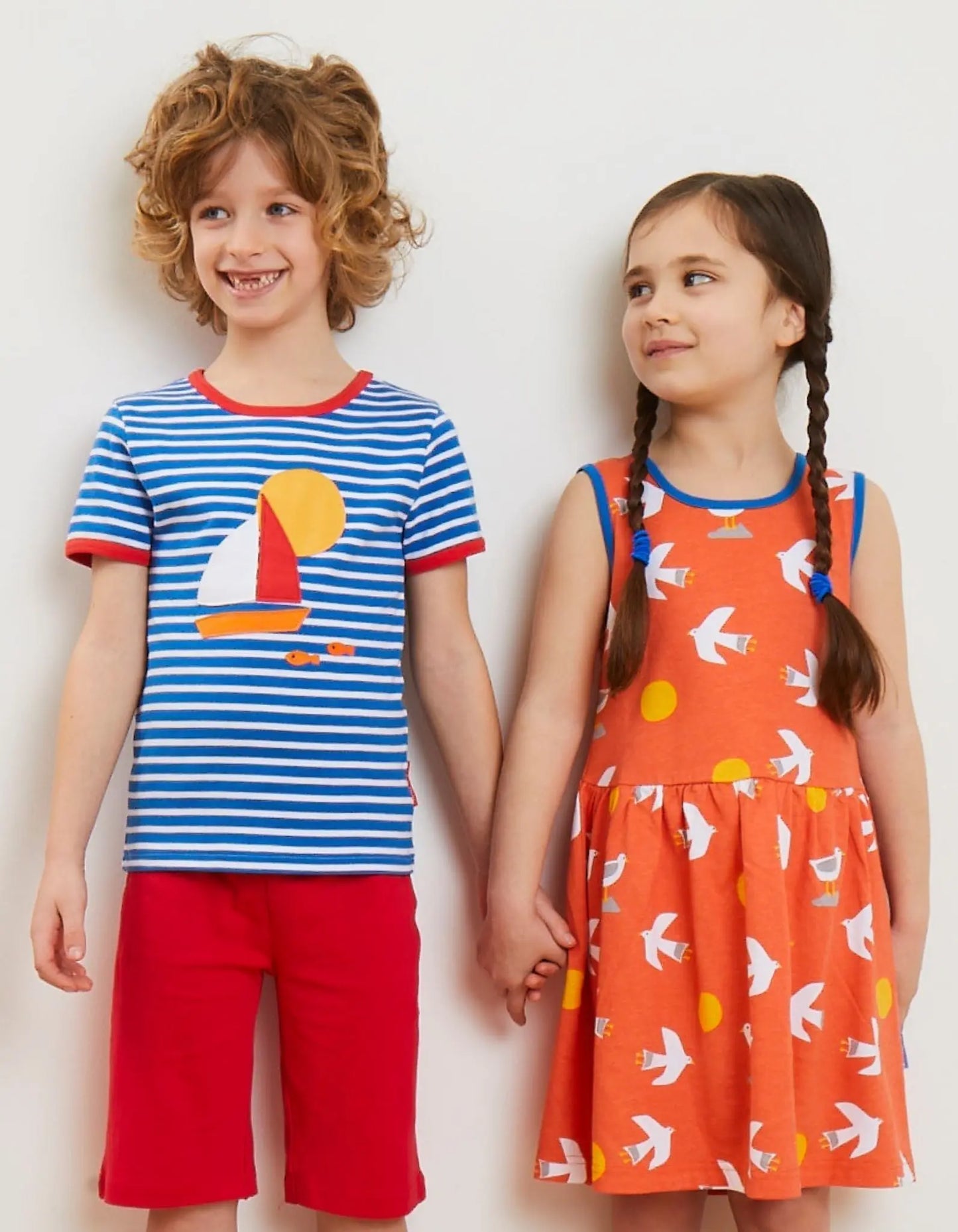 Organic Sailboat Applique Short-Sleeved T-Shirt Toby Tiger