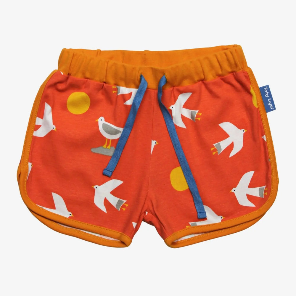 Organic Seagull Print Running Shorts Toby Tiger