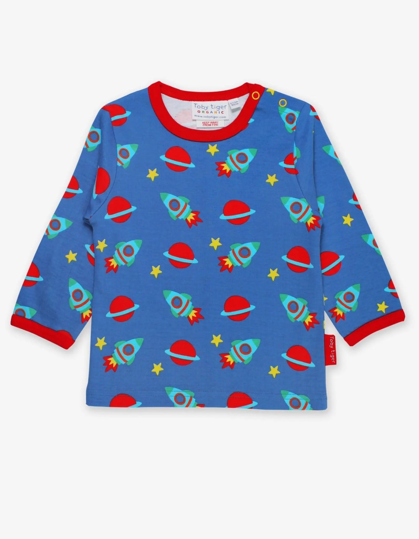 Organic Space Print Long-Sleeved T-Shirt Toby Tiger