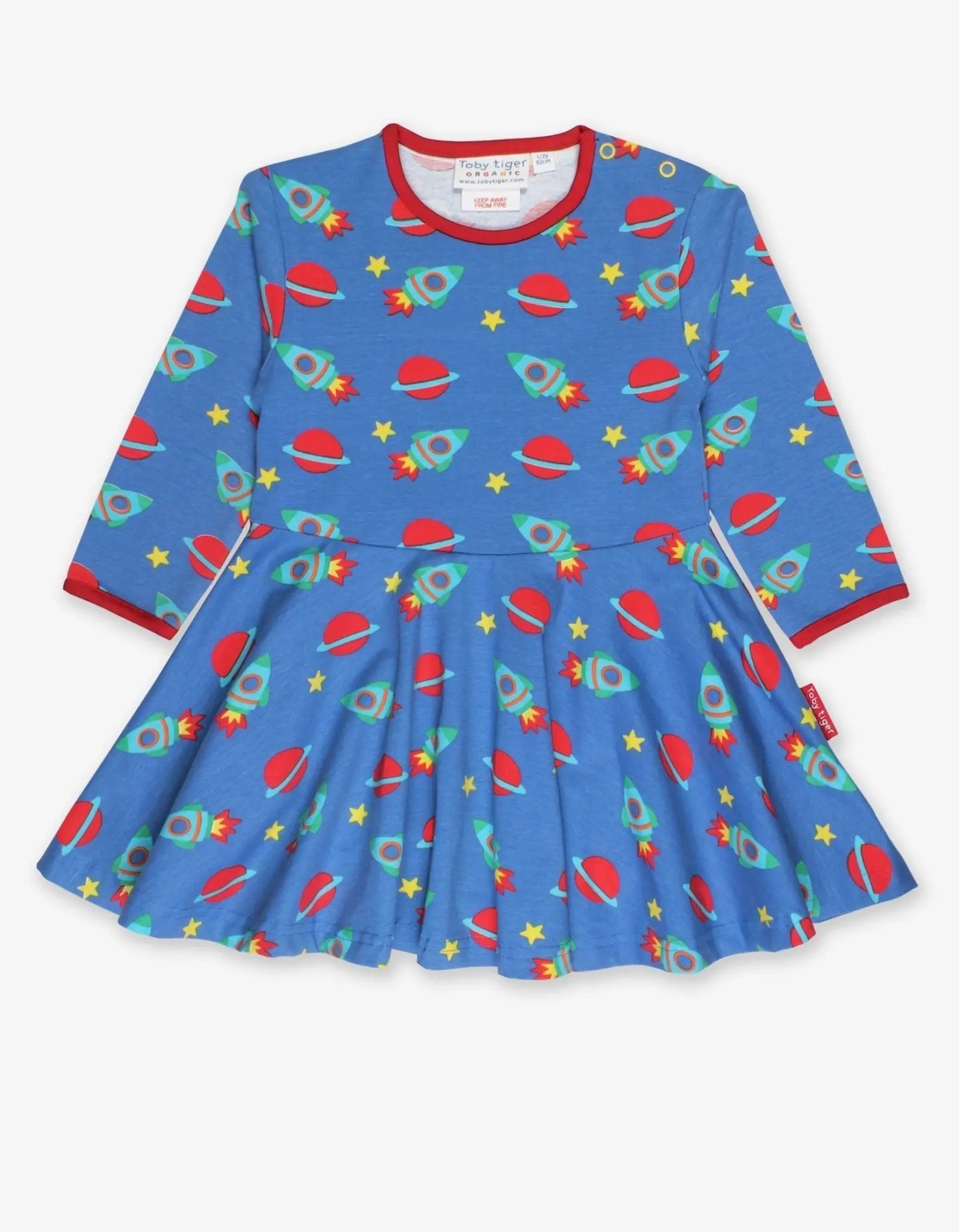 Organic Space Print Skater Dress Toby Tiger