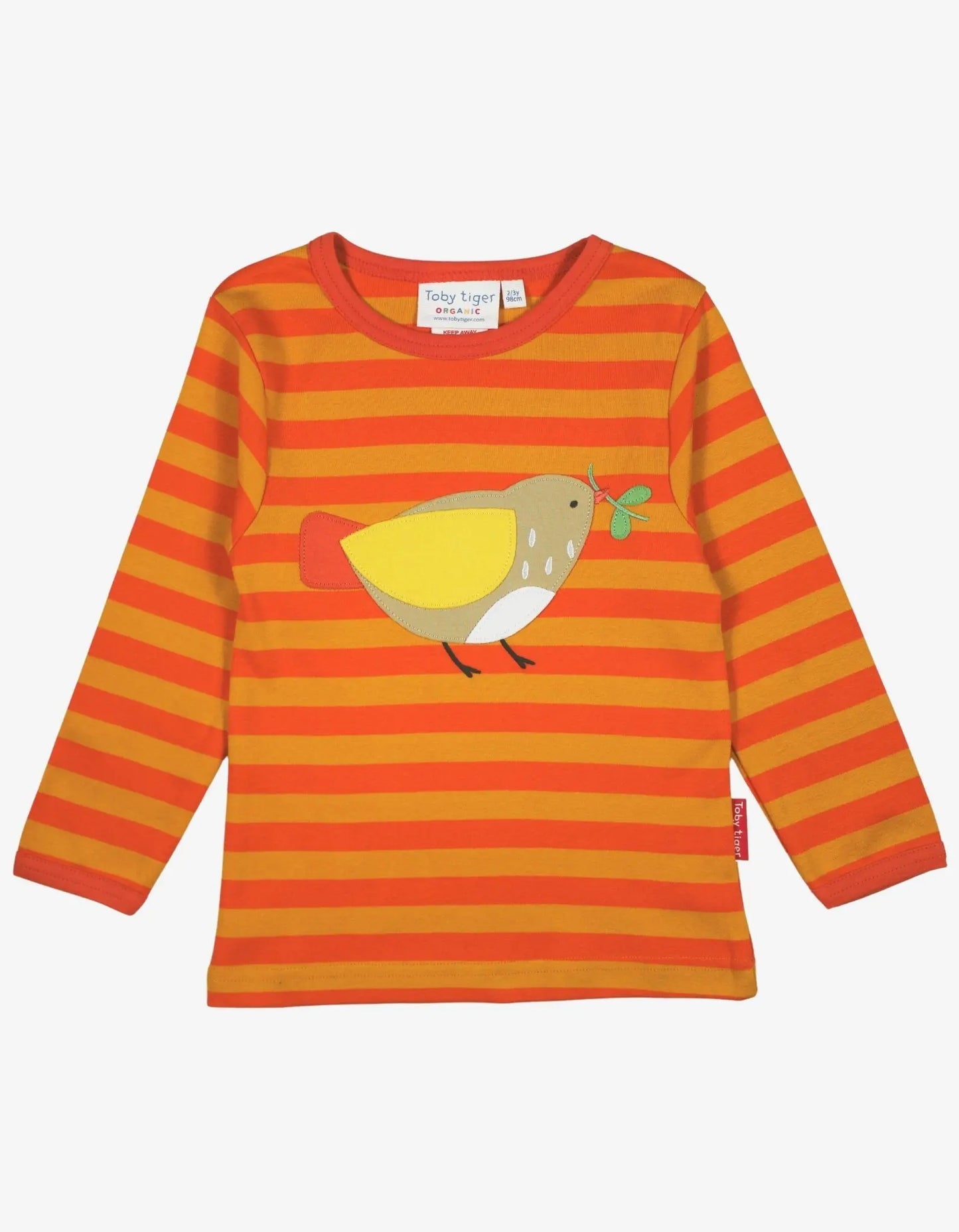 Organic Sparrow Applique Long-Sleeved T-Shirt Toby Tiger