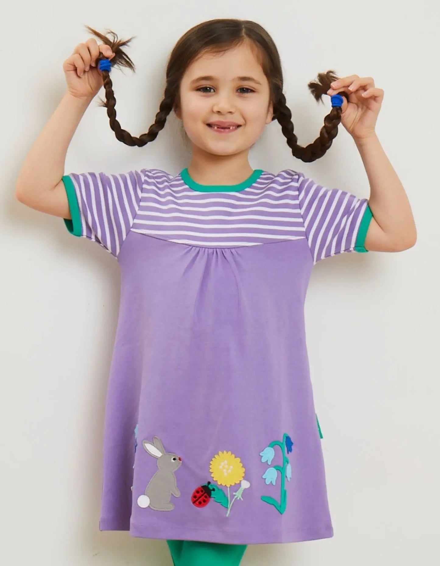 Organic Spring Applique Dress Toby Tiger