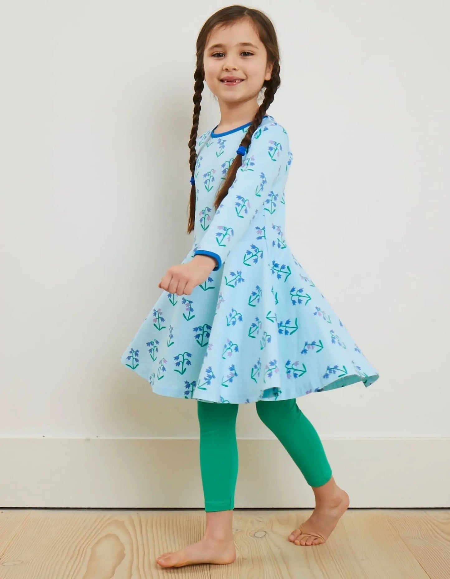 Organic Spring Print Skater Dress Toby Tiger