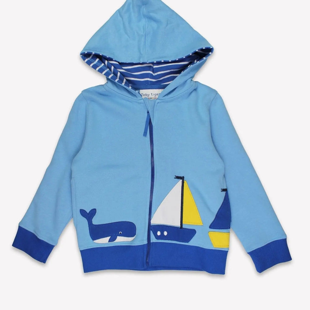 Organic St Ives Applique Hoodie Toby Tiger