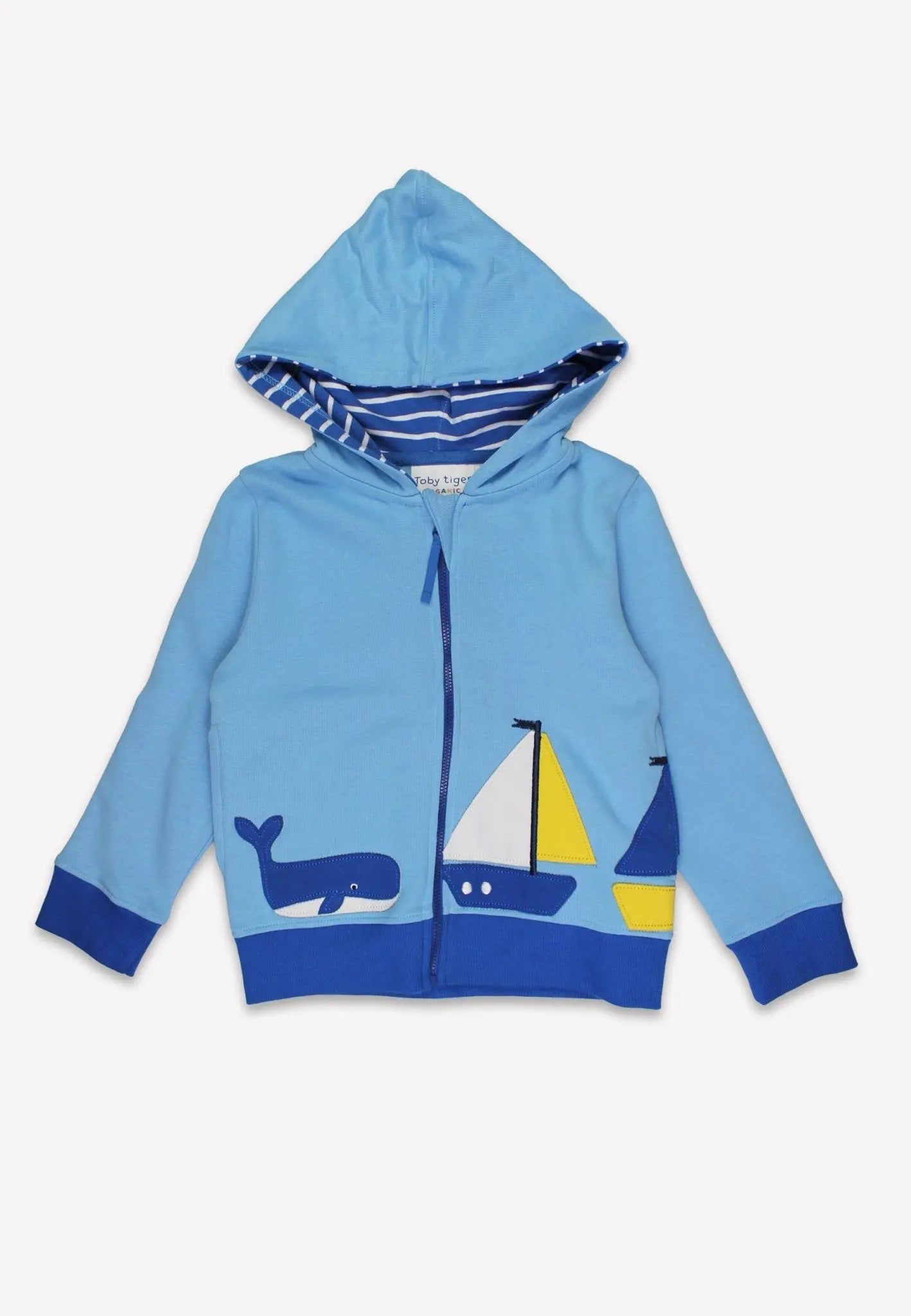 Organic St Ives Applique Hoodie Toby Tiger