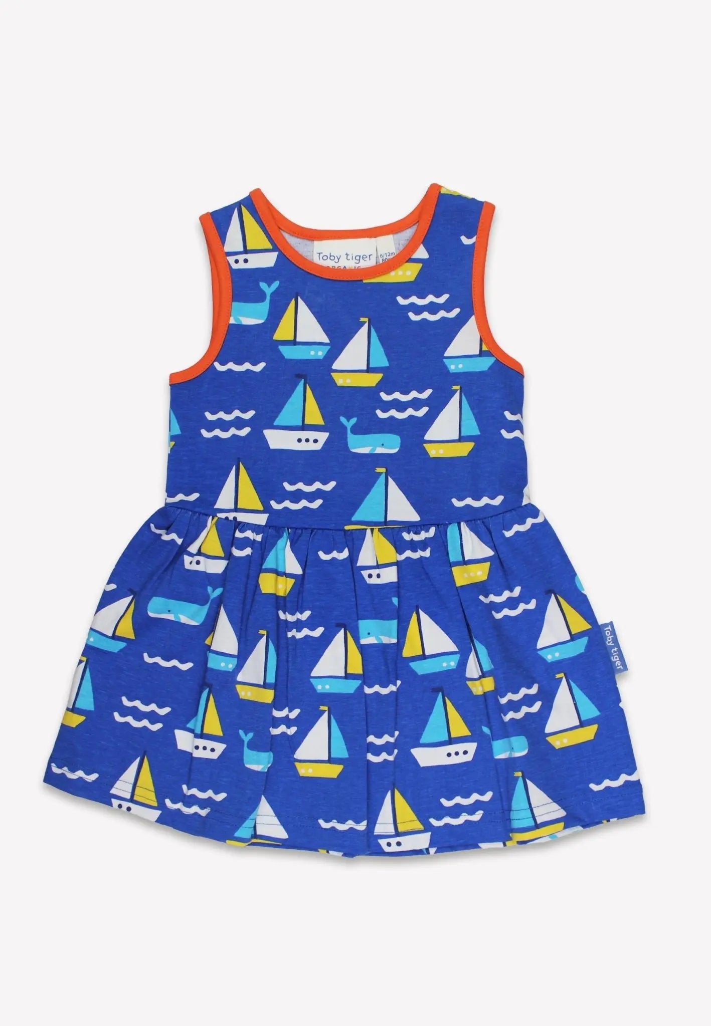 Organic St Ives Print Summer Dress Toby Tiger