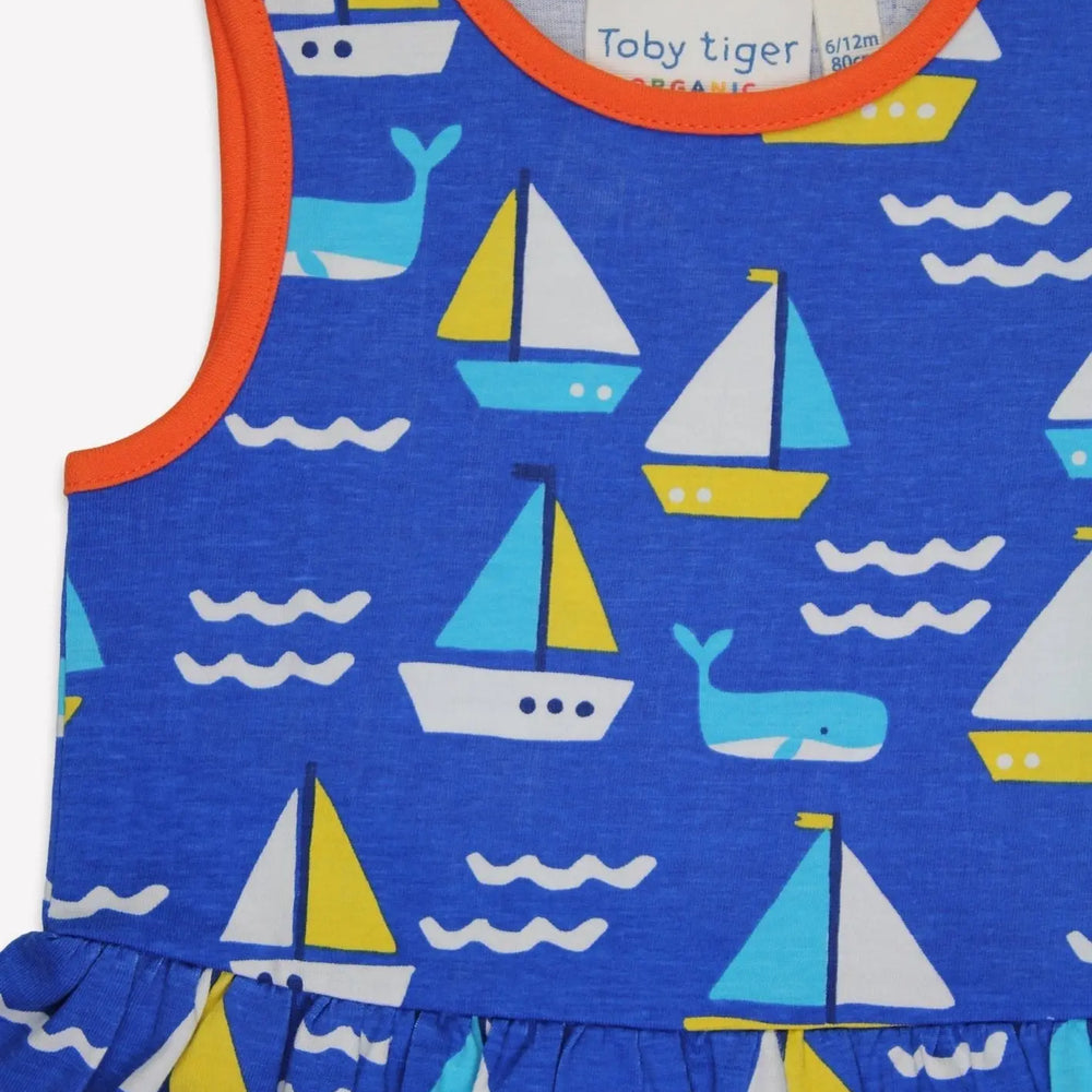 Organic St Ives Print Summer Dress Toby Tiger