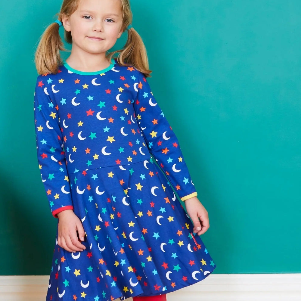 Organic Star Print Skater Dress Toby Tiger