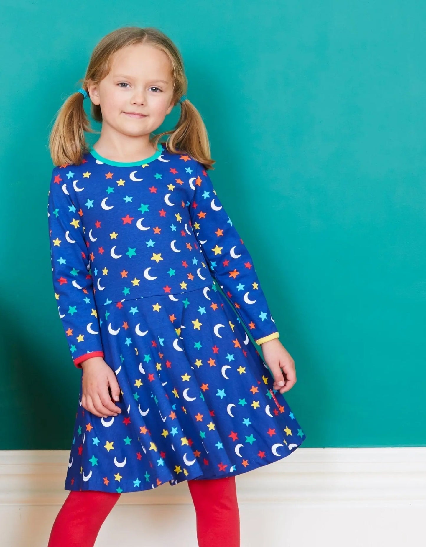 Organic Star Print Skater Dress Toby Tiger