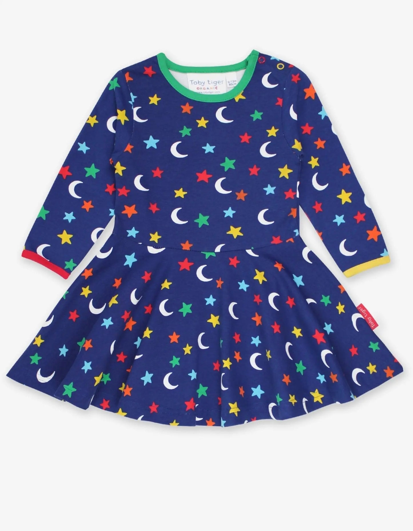Organic Star Print Skater Dress Toby Tiger