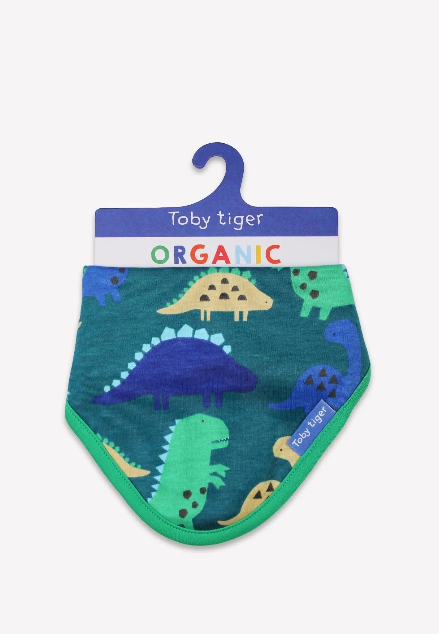 Organic Tonal Dinosaur Print Dribble Bib Toby Tiger