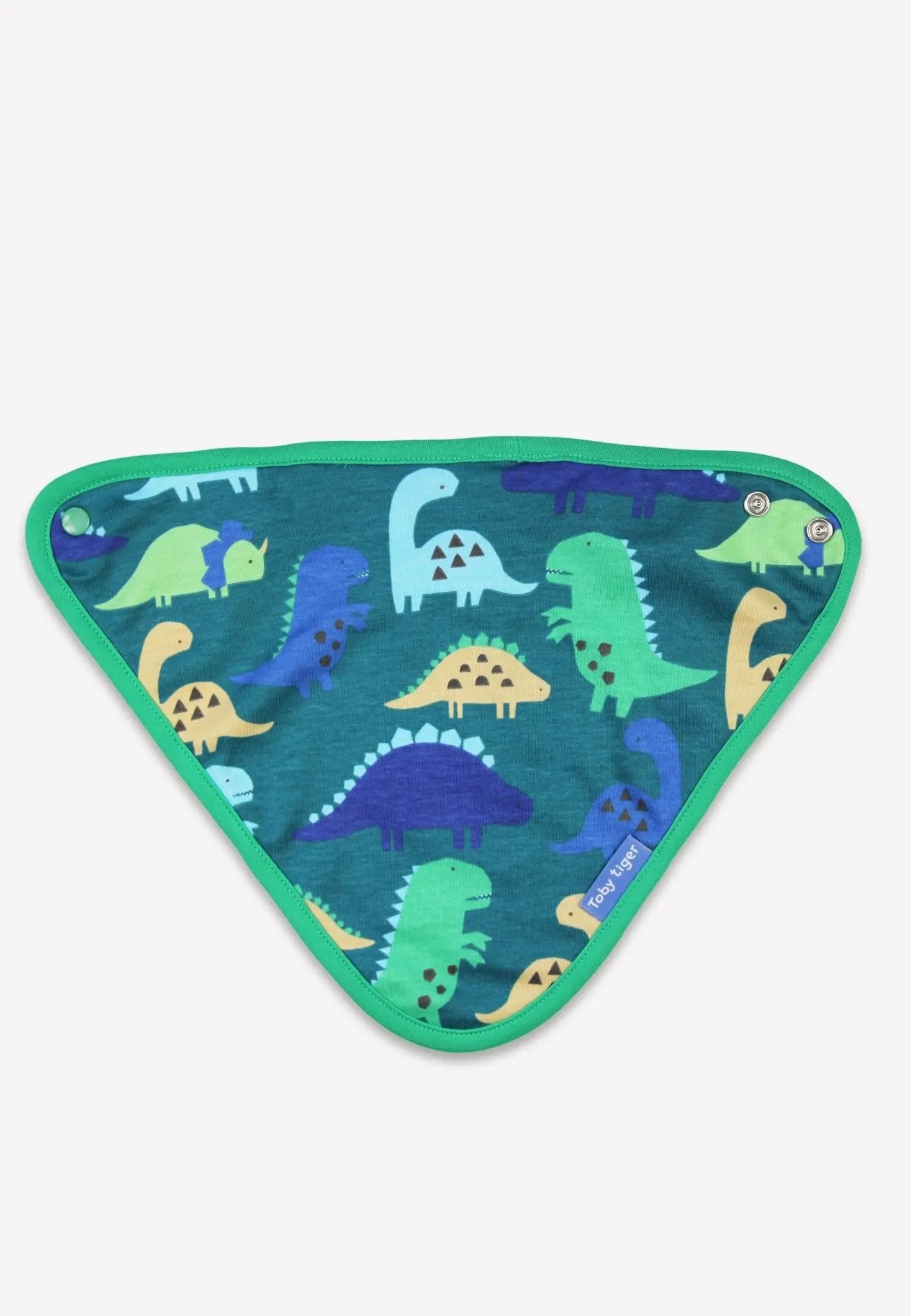 Organic Tonal Dinosaur Print Dribble Bib Toby Tiger