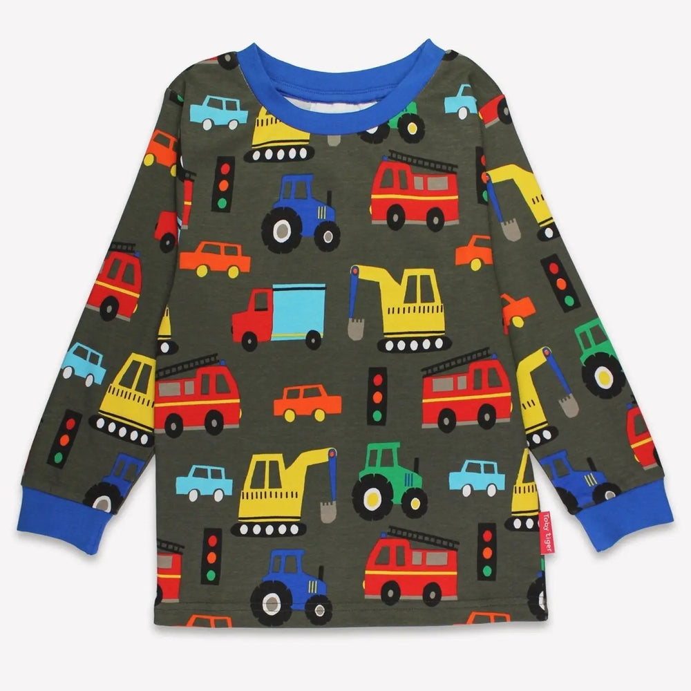 Organic Transport Print Pyjamas Toby Tiger