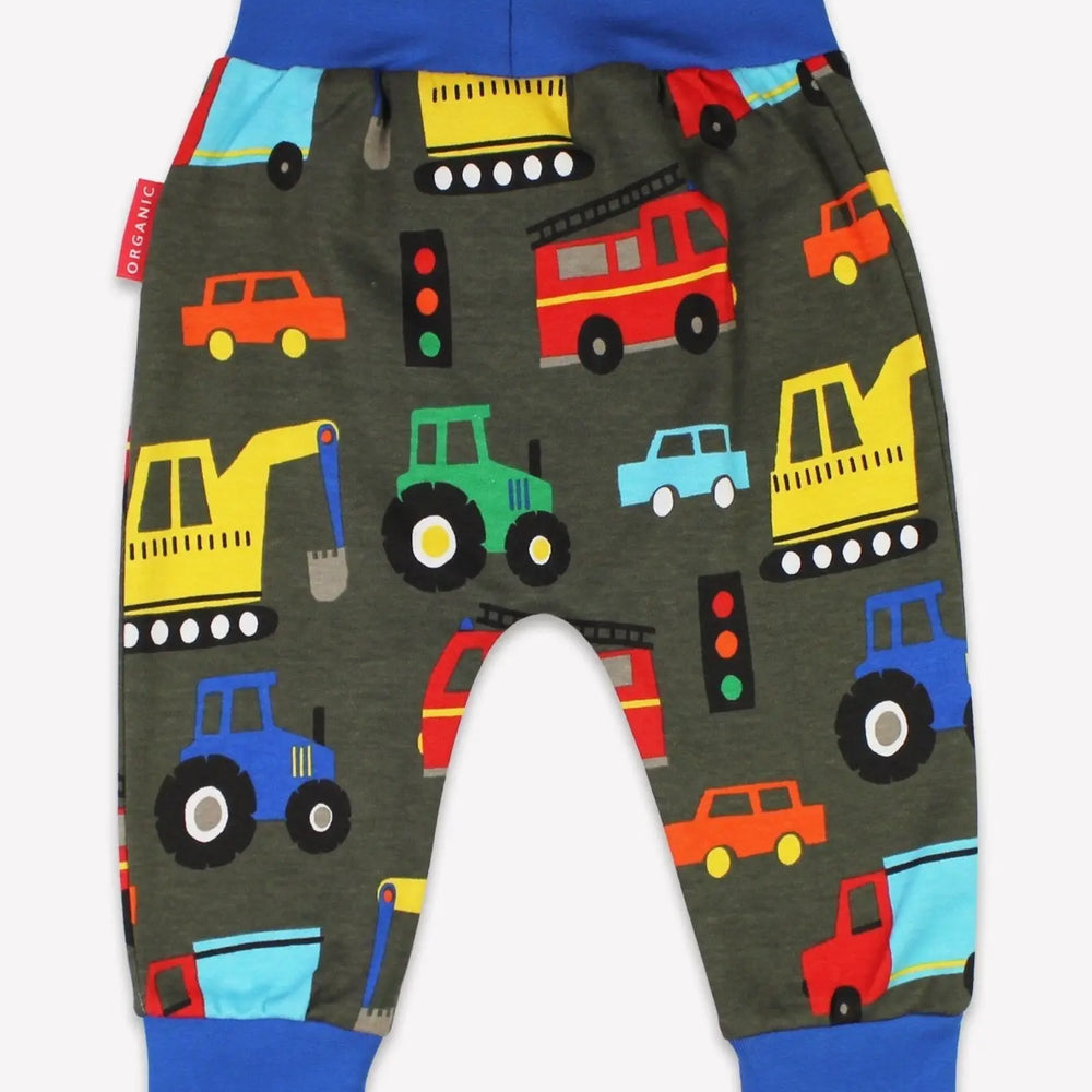 Organic Transport Print Yoga Pants Toby Tiger